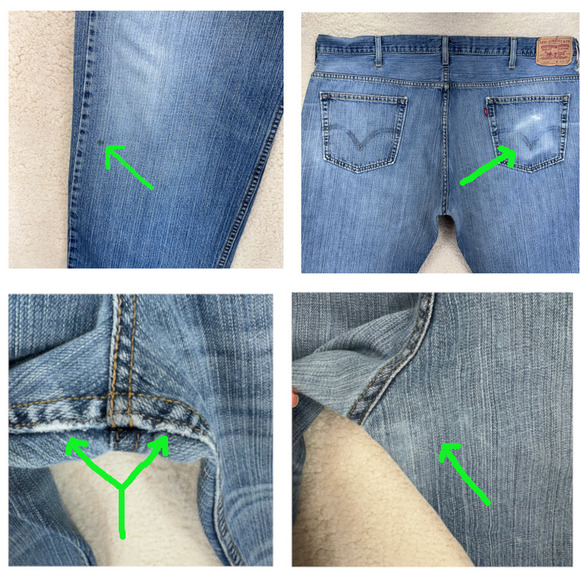 Levi's 569 Loose Straight Jeans Mens Size 42x32 Denim Rodeo Western Casual Ranch - Picture 5 of 10